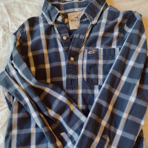 Men's Hollister Plaid Button-up, Size Medium